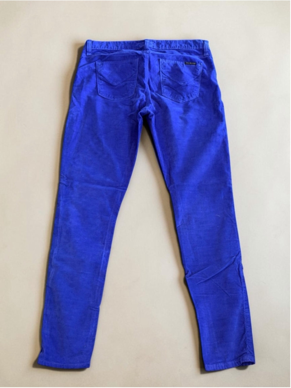 💙 Hudson Velvet Skinny Jeans Electric Blue Size 28 Statement Pants - Picture 5 of 9